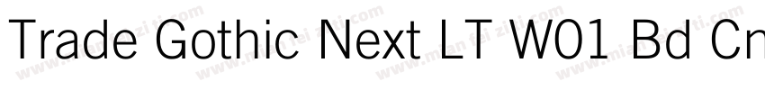 Trade Gothic Next LT W01 Bd Cn字体转换